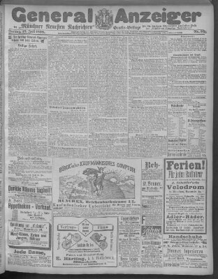 Münchner neueste Nachrichten Freitag 15. Juli 1898