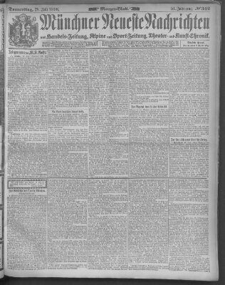 Münchner neueste Nachrichten Donnerstag 28. Juli 1898
