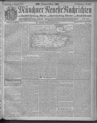 Münchner neueste Nachrichten Freitag 5. August 1898