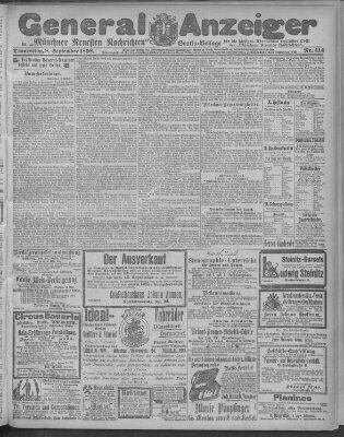 Münchner neueste Nachrichten Donnerstag 8. September 1898