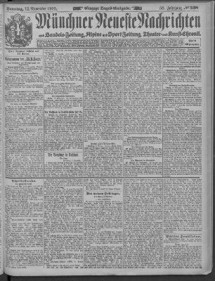 Münchner neueste Nachrichten Sonntag 12. November 1905
