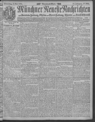 Münchner neueste Nachrichten Dienstag 2. Mai 1905