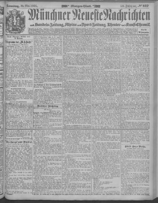 Münchner neueste Nachrichten Samstag 20. Mai 1905