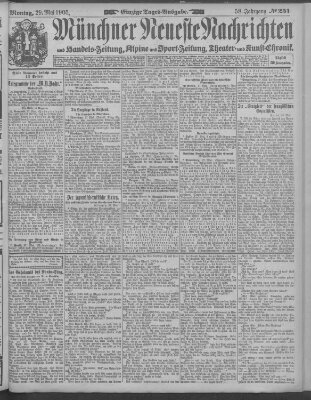 Münchner neueste Nachrichten Montag 29. Mai 1905