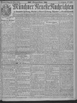 Münchner neueste Nachrichten Donnerstag 23. März 1905