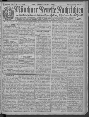Münchner neueste Nachrichten Dienstag 11. September 1906