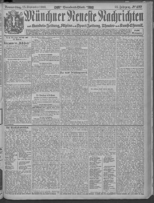 Münchner neueste Nachrichten Donnerstag 13. September 1906