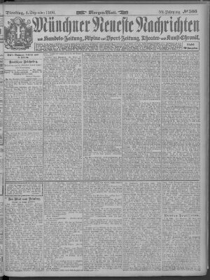 Münchner neueste Nachrichten Dienstag 4. Dezember 1906