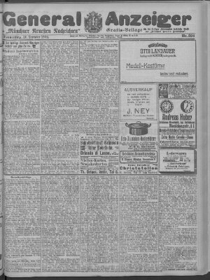 Münchner neueste Nachrichten Donnerstag 20. Dezember 1906