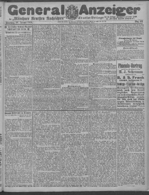Münchner neueste Nachrichten Freitag 26. Januar 1906