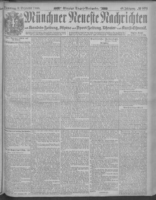 Münchner neueste Nachrichten Dienstag 8. Dezember 1896