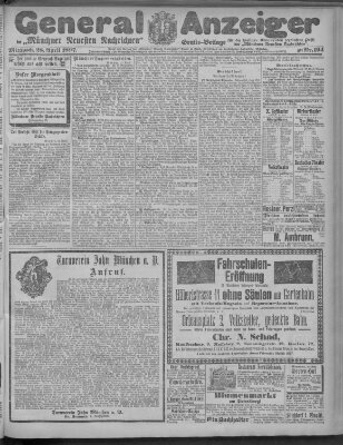 Münchner neueste Nachrichten Mittwoch 28. April 1897
