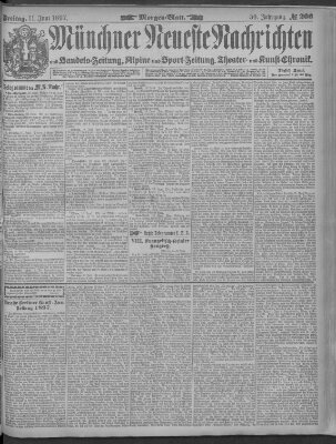 Münchner neueste Nachrichten Freitag 11. Juni 1897