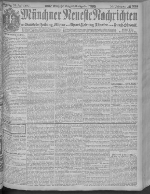 Münchner neueste Nachrichten Montag 26. Juli 1897