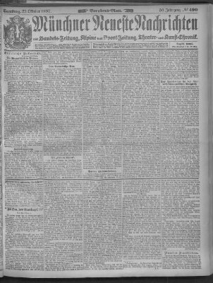Münchner neueste Nachrichten Samstag 23. Oktober 1897