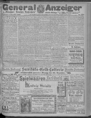 Münchner neueste Nachrichten Mittwoch 8. Dezember 1897