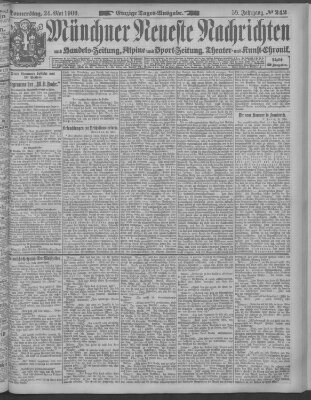 Münchner neueste Nachrichten Donnerstag 24. Mai 1906