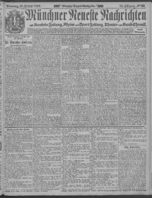 Münchner neueste Nachrichten Sonntag 25. Februar 1906