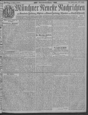 Münchner neueste Nachrichten Freitag 2. März 1906