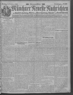 Münchner neueste Nachrichten Freitag 9. November 1906