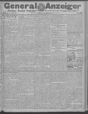 Münchner neueste Nachrichten Samstag 14. Juli 1906