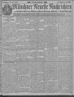 Münchner neueste Nachrichten Samstag 28. Juli 1906