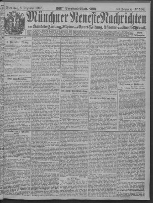 Münchner neueste Nachrichten Dienstag 3. Dezember 1907