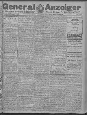 Münchner neueste Nachrichten Freitag 13. Dezember 1907