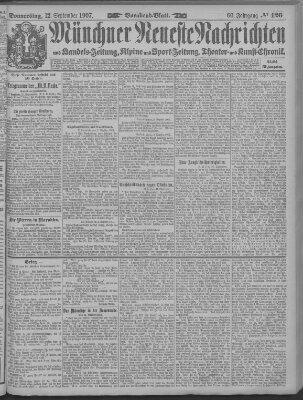 Münchner neueste Nachrichten Donnerstag 12. September 1907
