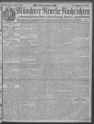 Münchner neueste Nachrichten Dienstag 5. März 1907