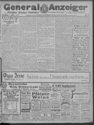 Münchner neueste Nachrichten Dienstag 3. Januar 1905