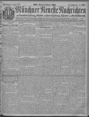 Münchner neueste Nachrichten Samstag 8. Juni 1907