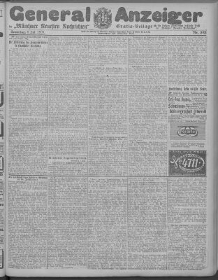 Münchner neueste Nachrichten Samstag 6. Juli 1907