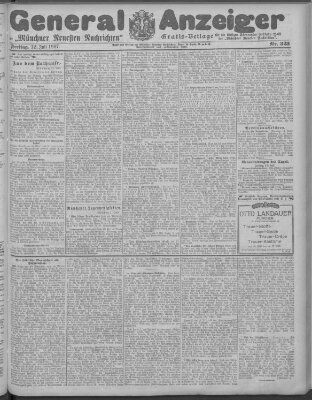 Münchner neueste Nachrichten Freitag 12. Juli 1907