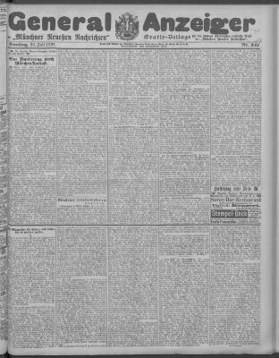 Münchner neueste Nachrichten Dienstag 23. Juli 1907