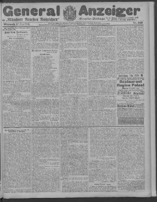 Münchner neueste Nachrichten Mittwoch 27. Mai 1908