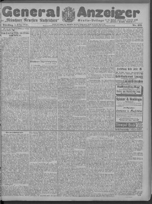 Münchner neueste Nachrichten Dienstag 3. März 1908