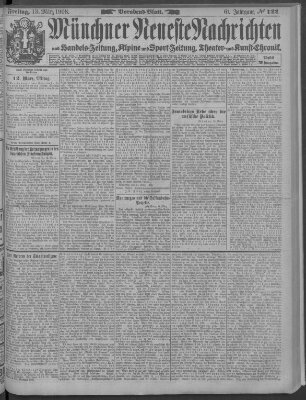 Münchner neueste Nachrichten Freitag 13. März 1908