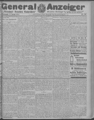 Münchner neueste Nachrichten Mittwoch 15. Januar 1908