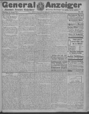 Münchner neueste Nachrichten Montag 20. Januar 1908
