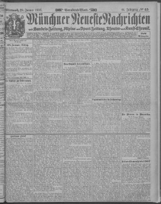 Münchner neueste Nachrichten Mittwoch 29. Januar 1908