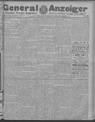 Münchner neueste Nachrichten Donnerstag 20. Februar 1908