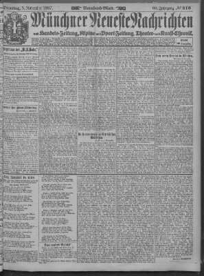 Münchner neueste Nachrichten Dienstag 5. November 1907