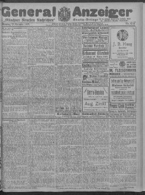 Münchner neueste Nachrichten Montag 25. November 1907