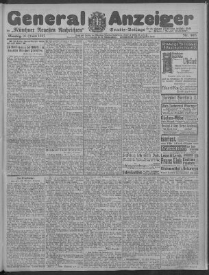 Münchner neueste Nachrichten Montag 28. Oktober 1907