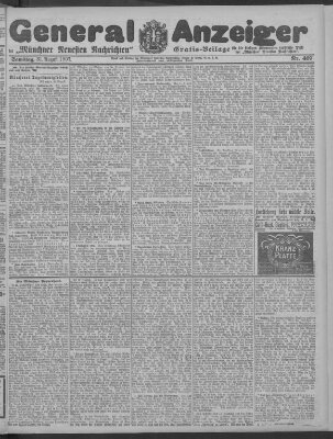 Münchner neueste Nachrichten Samstag 31. August 1907