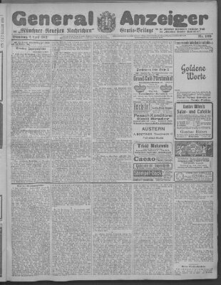 Münchner neueste Nachrichten Dienstag 2. April 1912