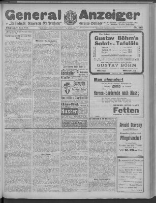 Münchner neueste Nachrichten Montag 9. Mai 1910