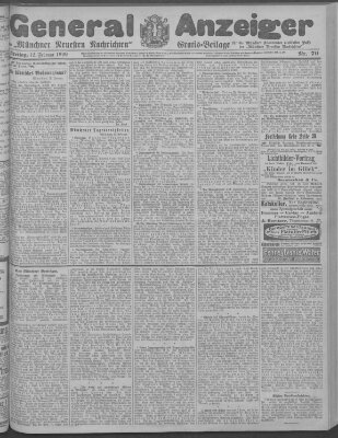Münchner neueste Nachrichten Freitag 12. Februar 1909
