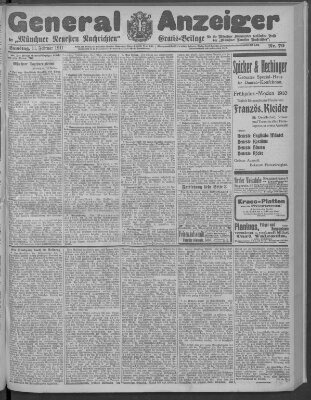 Münchner neueste Nachrichten Samstag 11. Februar 1911